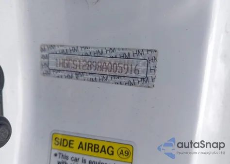 2008 Honda Accord 2.4 Ex-L z USA, uszkodzony, nr VIN 1HGCS12898A005916